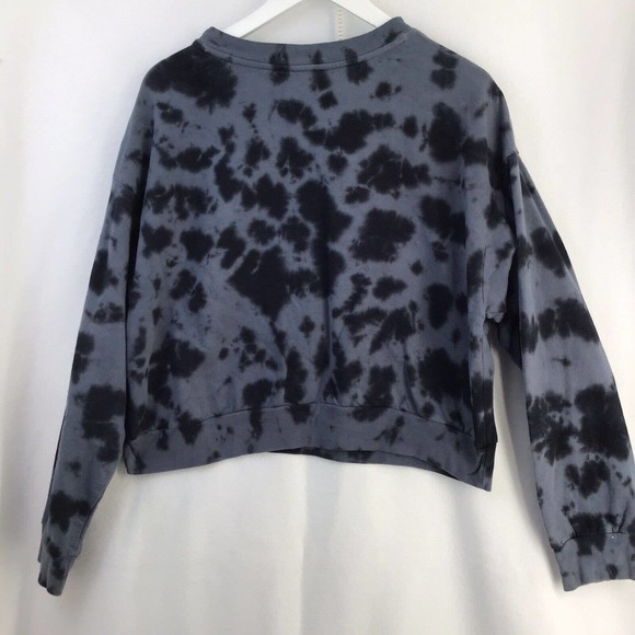 Freeze Womens Cropped Sweatshirt Gray Black Tie Dye Waiting For The Weekend XL - Picture 3 of 12
